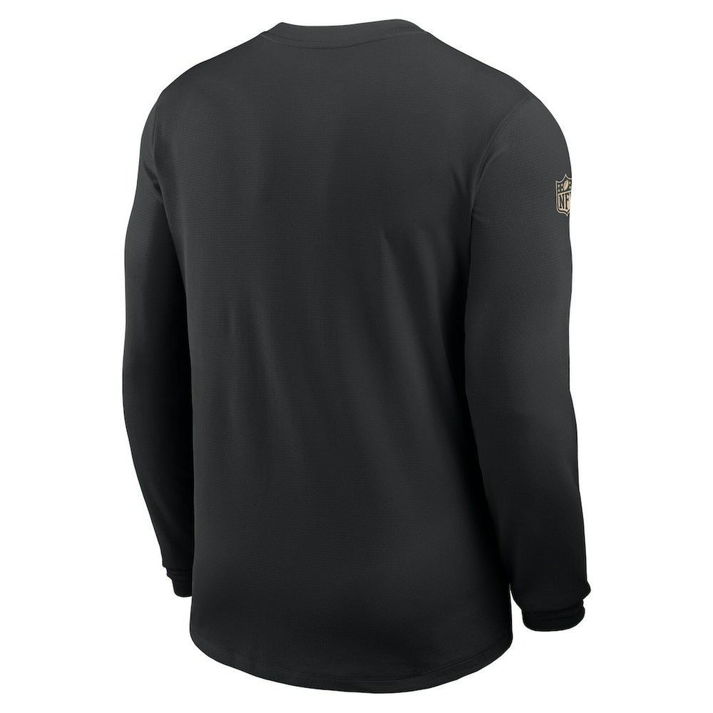 New Orleans Saints Sideline Coach UV Dri-FIT Long Sleeve Shirt - Black on sale