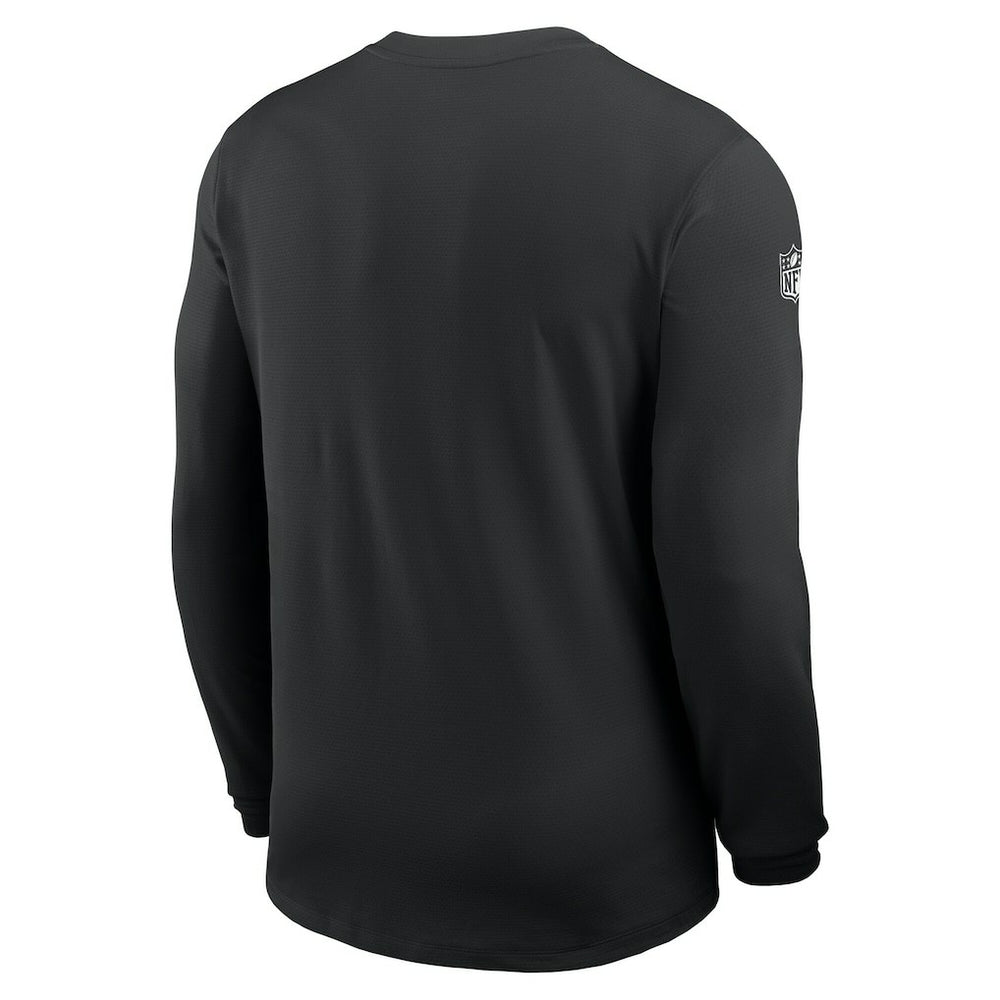 New York Jets Sideline Coach UV Dri-FIT Long Sleeve Shirt - Black for sale