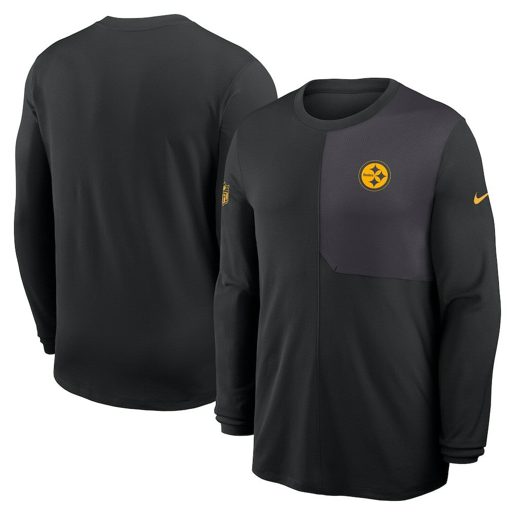 Pittsburgh Steelers Sideline Coach UV Dri-FIT Long Sleeve Shirt - Black for sale
