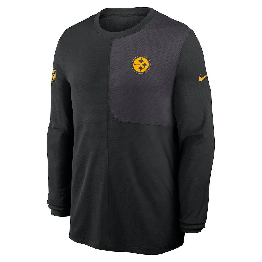 Pittsburgh Steelers Sideline Coach UV Dri-FIT Long Sleeve Shirt - Black for sale