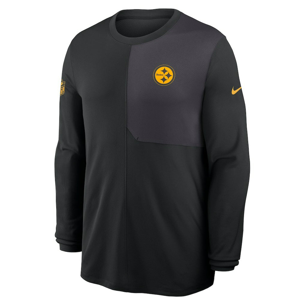 Pittsburgh Steelers Sideline Coach UV Dri-FIT Long Sleeve Shirt - Black for sale