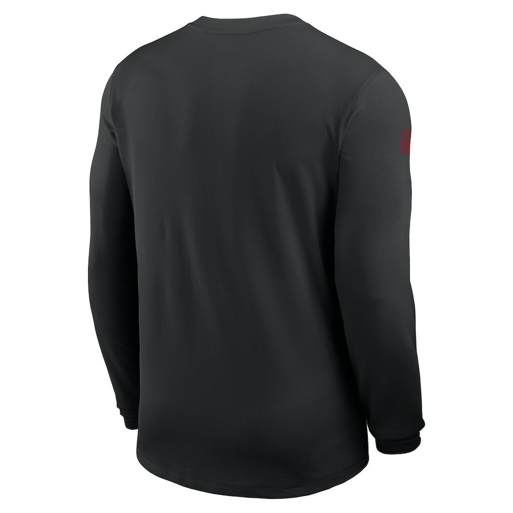 San Francisco 49ers Sideline Coach UV Dri-FIT Long Sleeve Shirt - Black discount