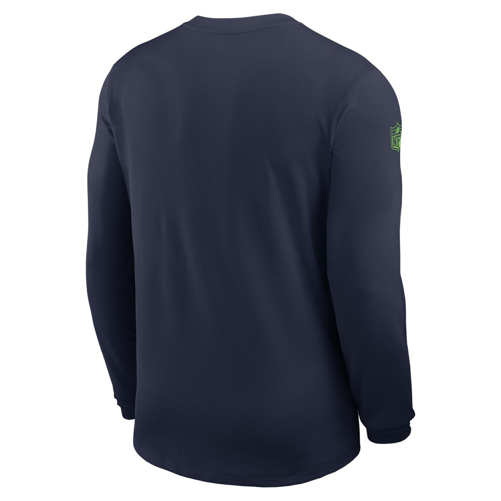 Seattle Seahawks Sideline Coach UV Dri-FIT Long Sleeve Shirt - College Navy sale