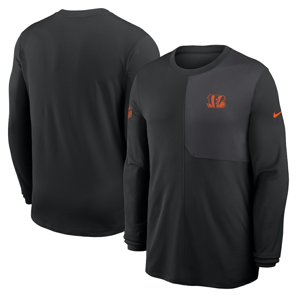 Cincinnati Bengals Sideline Coach UV Dri-FIT Long Sleeve Shirt - Black sale