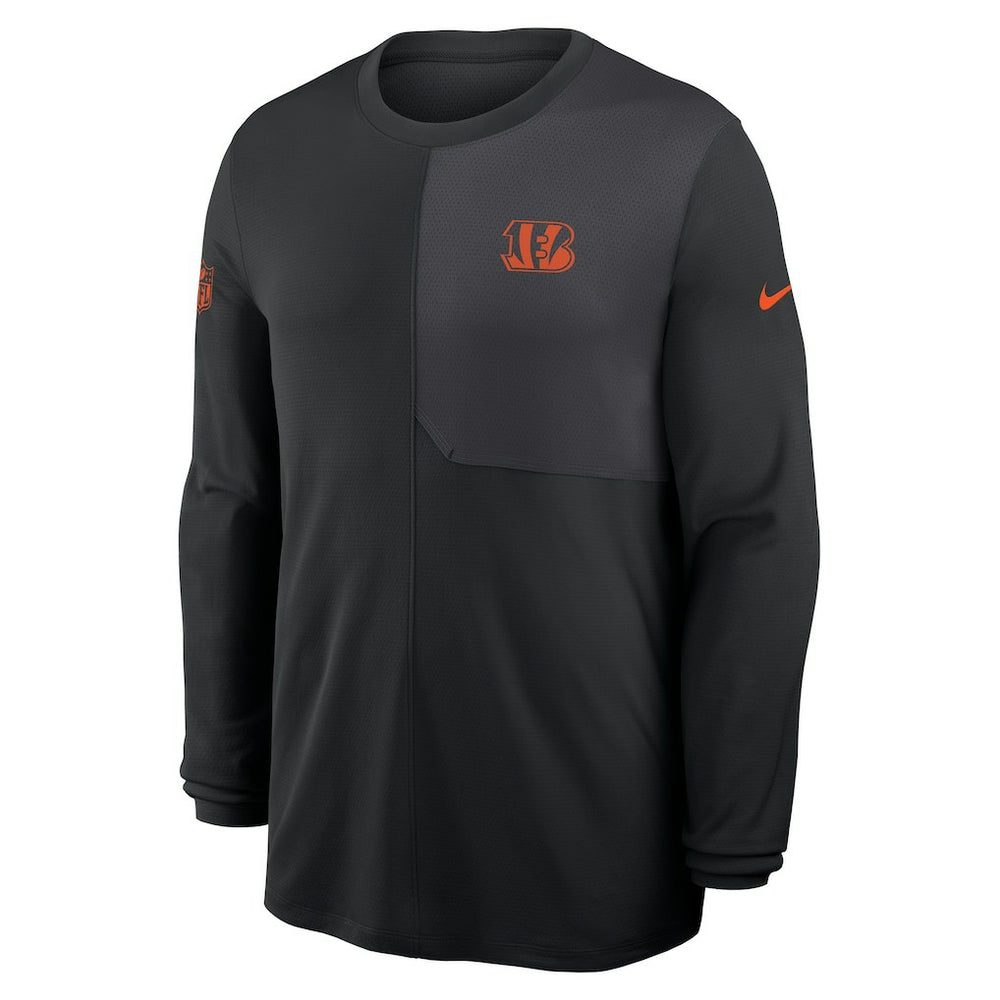 Cincinnati Bengals Sideline Coach UV Dri-FIT Long Sleeve Shirt - Black sale