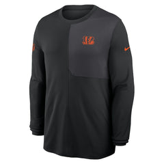Cincinnati Bengals Sideline Coach UV Dri-FIT Long Sleeve Shirt - Black sale