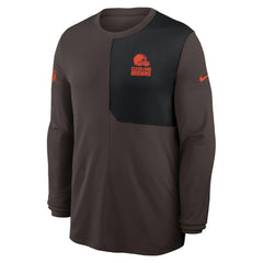 Cleveland Browns Sideline Coach UV Dri-FIT Long Sleeve Shirt - Brown outlet