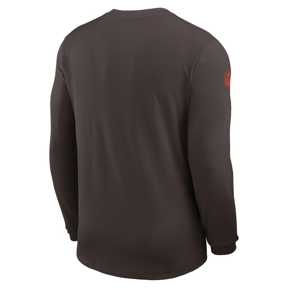 Cleveland Browns Sideline Coach UV Dri-FIT Long Sleeve Shirt - Brown outlet