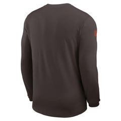 Cleveland Browns Sideline Coach UV Dri-FIT Long Sleeve Shirt - Brown outlet