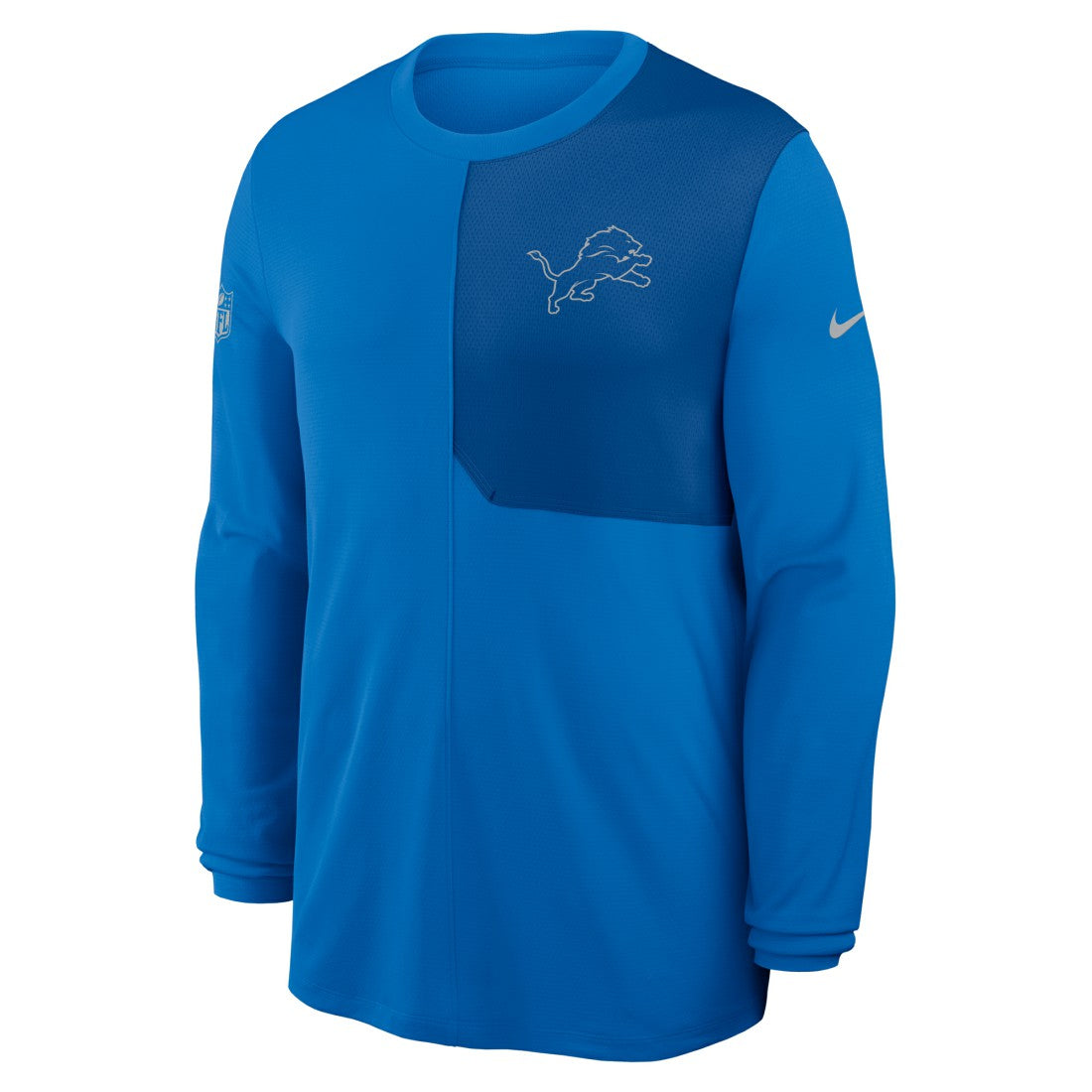 Detroit Lions Sideline Coach UV Dri-FIT Long Sleeve Shirt - Blue discount