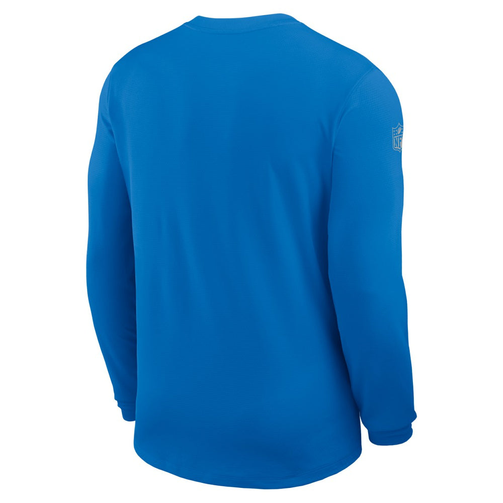 Detroit Lions Sideline Coach UV Dri-FIT Long Sleeve Shirt - Blue discount