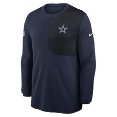 Dallas Cowboys Sideline Coach UV Dri-FIT Long Sleeve Shirt - Navy sale