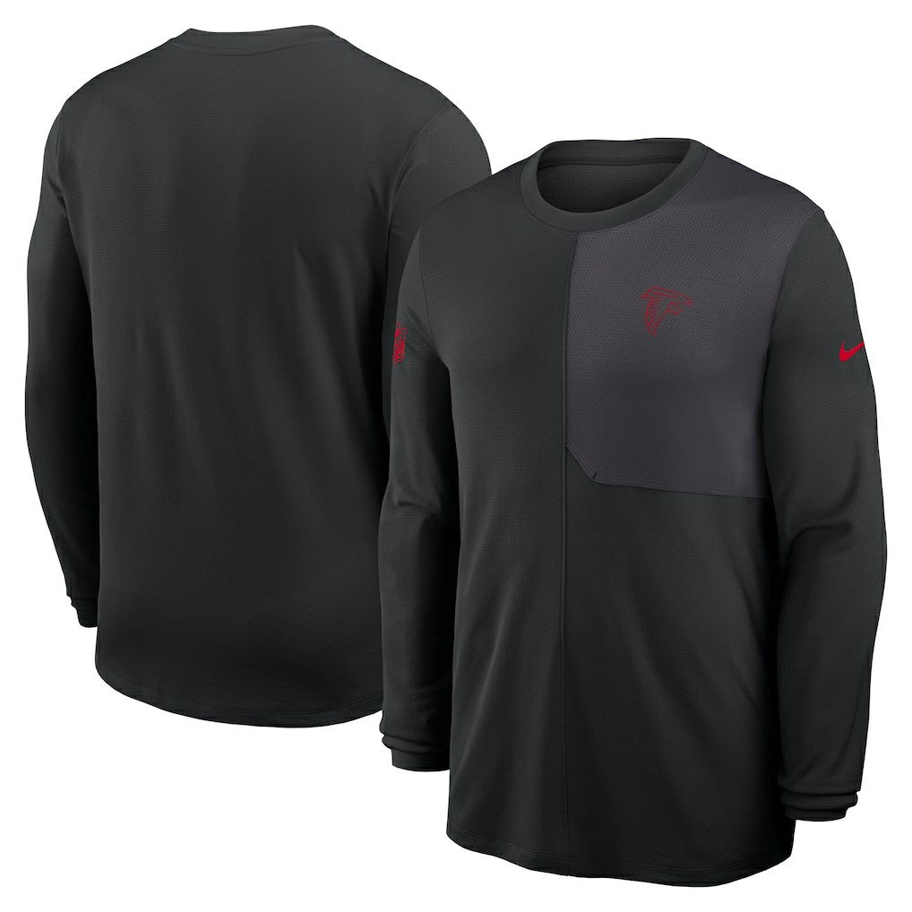 Atlanta Falcons Sideline Coach UV Dri-FIT Long Sleeve Shirt - Black on sale