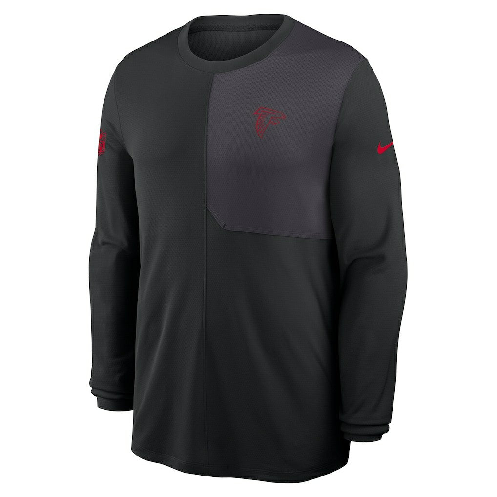 Atlanta Falcons Sideline Coach UV Dri-FIT Long Sleeve Shirt - Black on sale