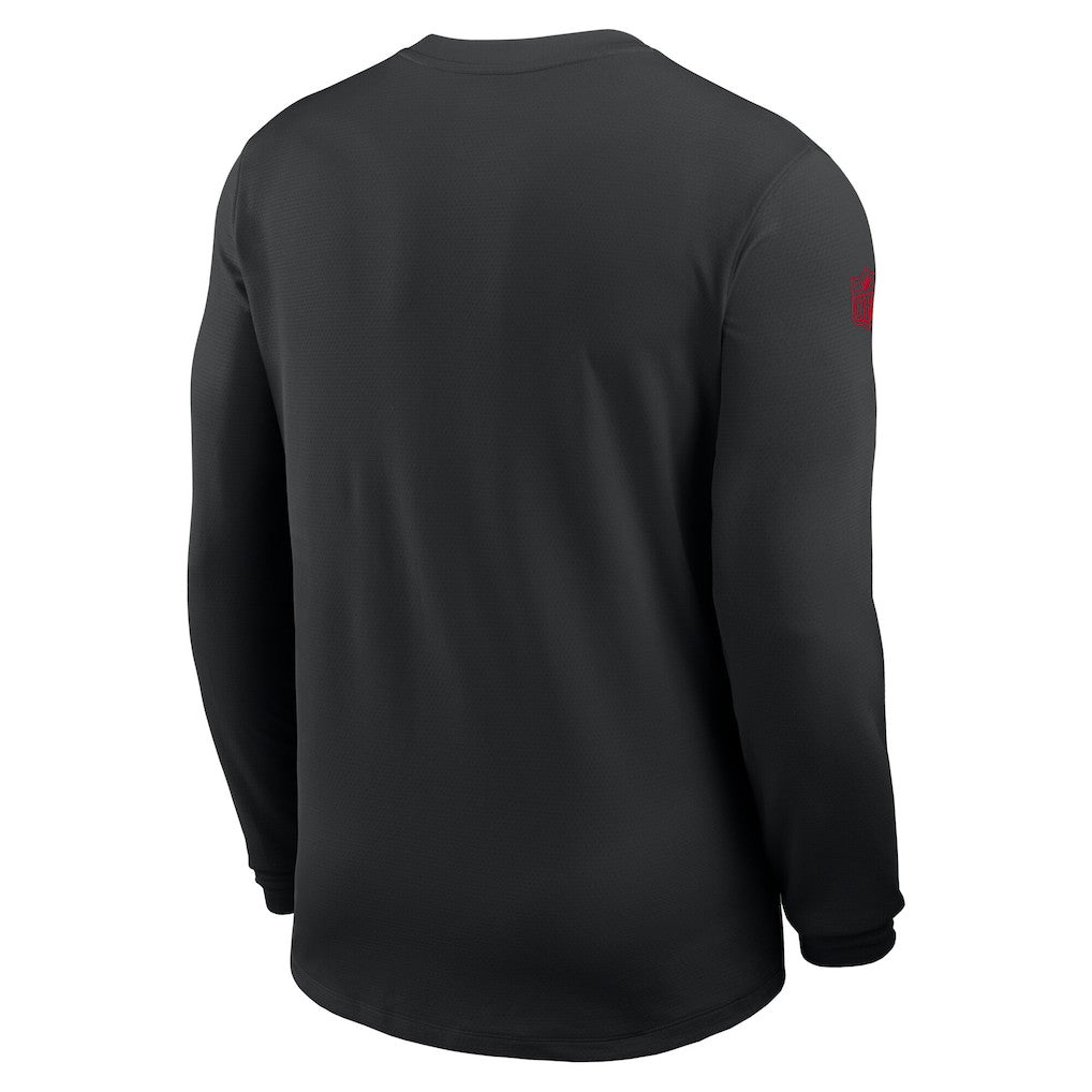 Atlanta Falcons Sideline Coach UV Dri-FIT Long Sleeve Shirt - Black on sale