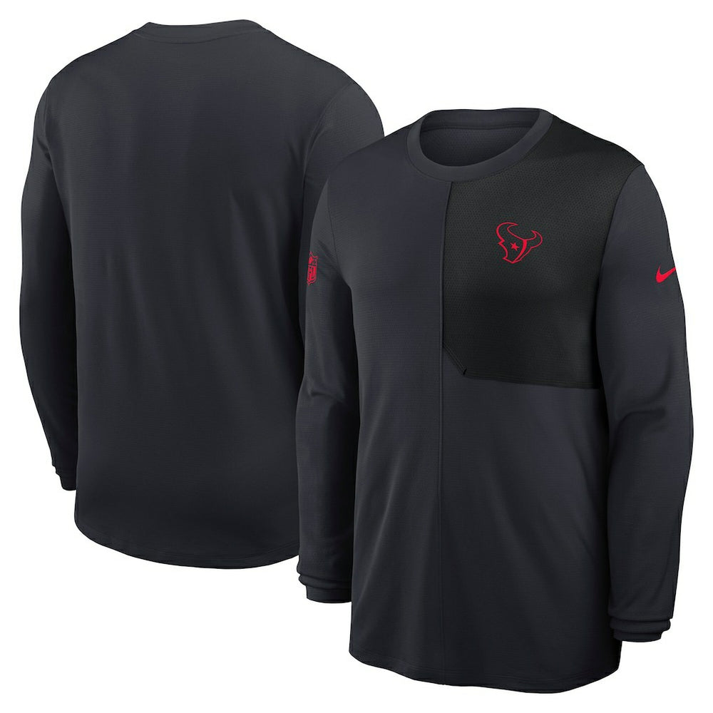 Houston Texans Sideline Coach UV Dri-FIT Long Sleeve Shirt - Navy sale