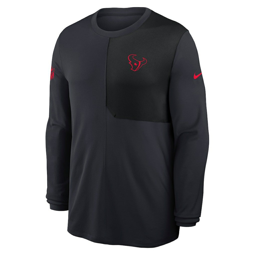 Houston Texans Sideline Coach UV Dri-FIT Long Sleeve Shirt - Navy sale
