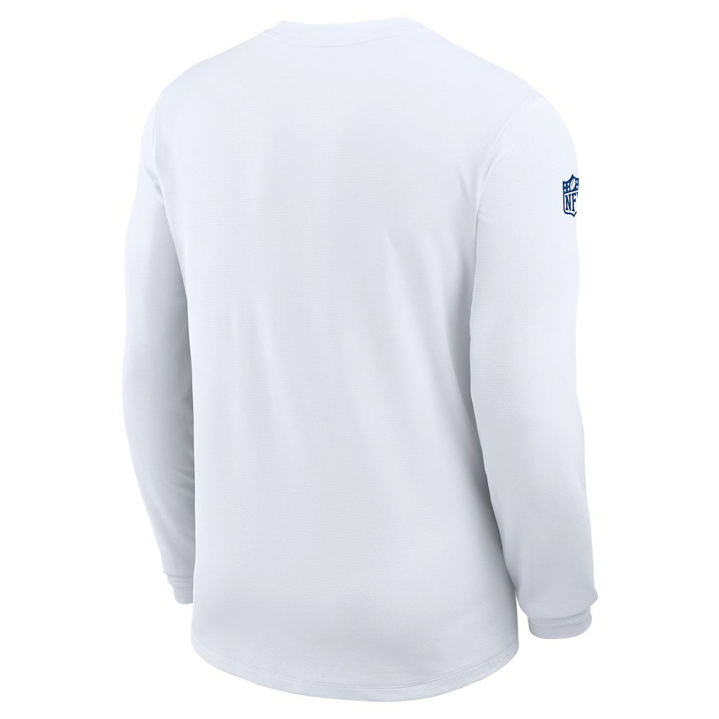 Indianapolis Colts Sideline Coach UV Dri-FIT Long Sleeve Shirt - White outlet