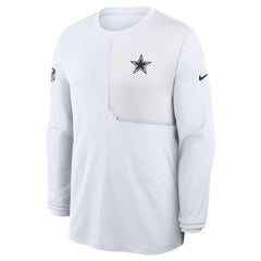 Dallas Cowboys Sideline Coach UV Dri-FIT Long Sleeve Shirt - White outlet