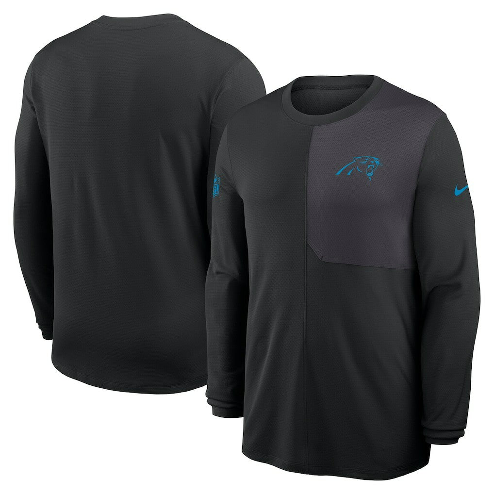 Carolina Panthers Sideline Coach UV Dri-FIT Long Sleeve Shirt - Black online