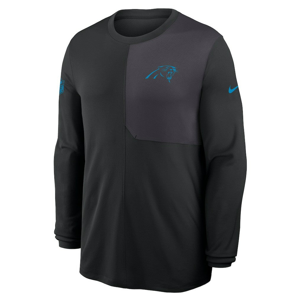 Carolina Panthers Sideline Coach UV Dri-FIT Long Sleeve Shirt - Black online