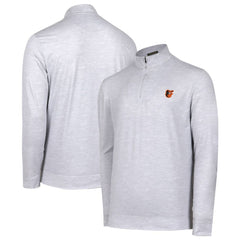 Baltimore Orioles Sublime Tri-Blend Quarter-Zip Jacket Gray