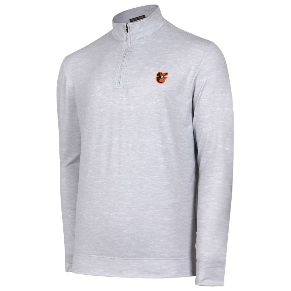 Baltimore Orioles Sublime Tri-Blend Quarter-Zip Jacket Gray