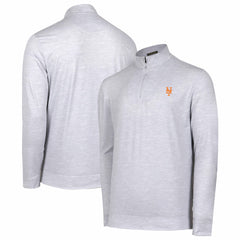 New York Mets Sublime Tri-Blend Quarter-Zip Jacket Gray