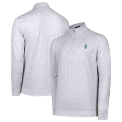 Seattle Mariners Sublime Tri-Blend Quarter-Zip Jacket Gray