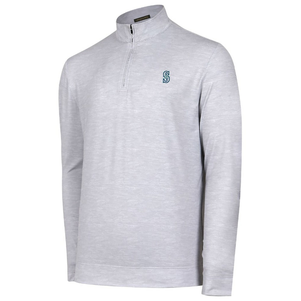 Seattle Mariners Sublime Tri-Blend Quarter-Zip Jacket Gray
