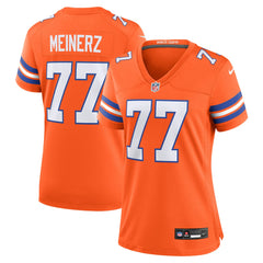 Quinn Meinerz Denver Broncos Women's Mile High Collection 1977 Throwback Player Game Jersey - Orange online