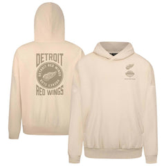 Detroit Red Wings Levelwear Contact Stamp Pullover Hoodie - Cream Hoodies