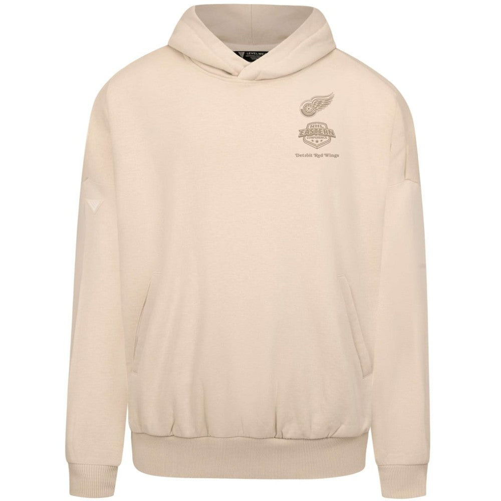 Detroit Red Wings Levelwear Contact Stamp Pullover Hoodie - Cream Hoodies