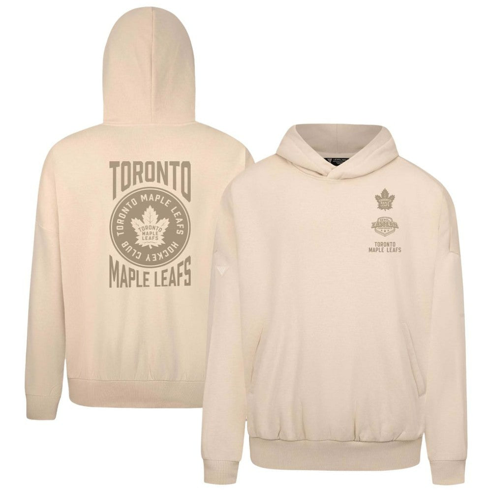 Toronto Maple Leafs Levelwear Contact Stamp Pullover Hoodie - Cream Hoodies
