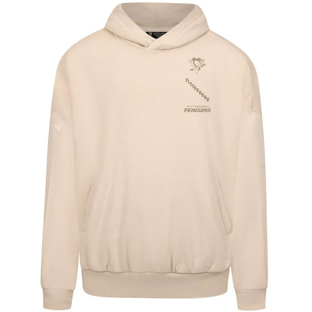 Pittsburgh Penguins Levelwear Contact Stamp Pullover Hoodie - Cream Hoodies