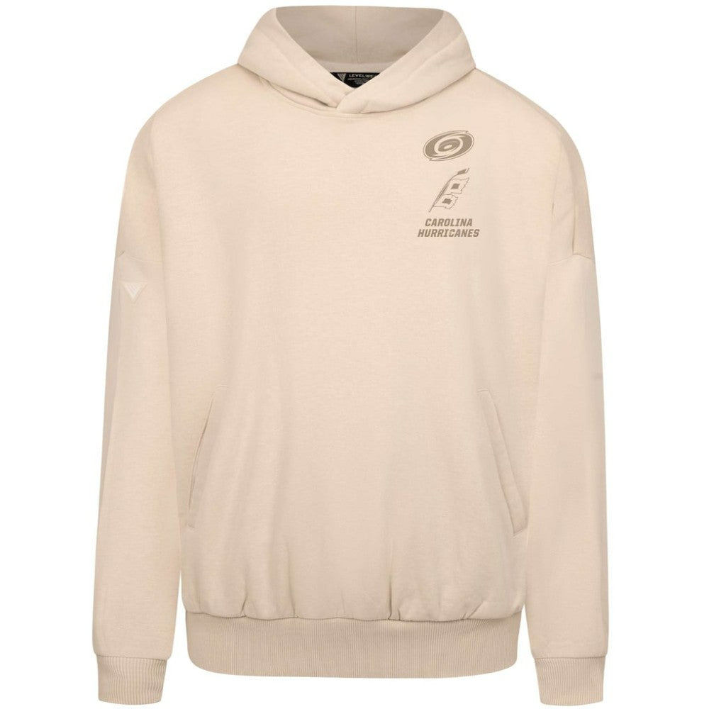 Carolina Hurricanes Levelwear Contact Stamp Pullover Hoodie - Cream Hoodies
