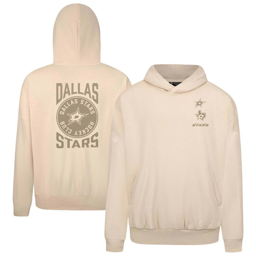 Dallas Stars Levelwear Contact Stamp Pullover Hoodie - Cream Hoodies