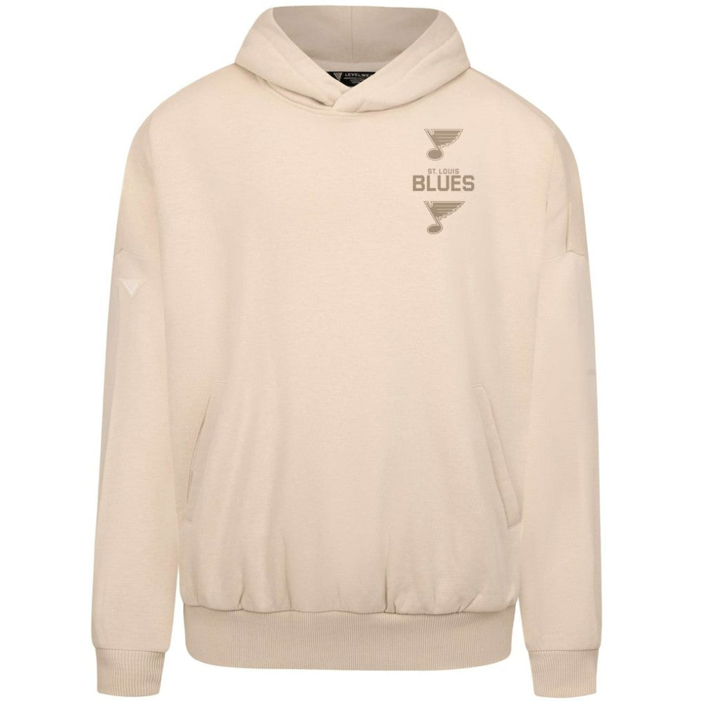 St. Louis Blues Levelwear Contact Stamp Pullover Hoodie - Cream Hoodies