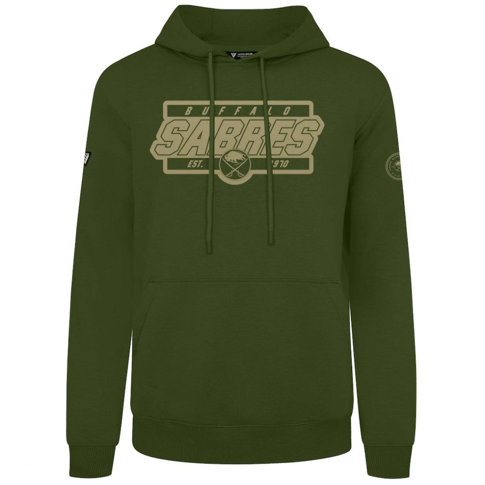 Buffalo Sabres Levelwear Podium Pullover Hoodie - Olive Hoodies
