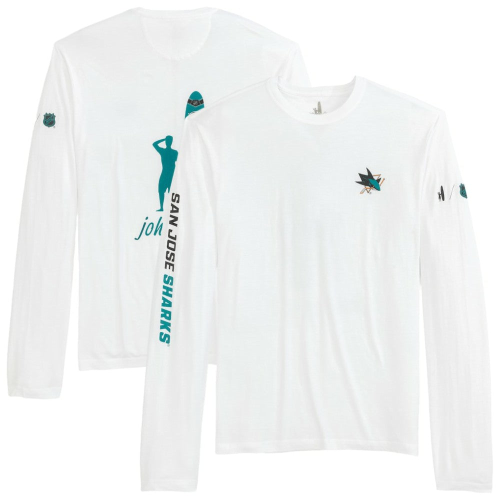 San Jose Sharks johnnie-O Adam Long Sleeve T-Shirt - White T-shirts