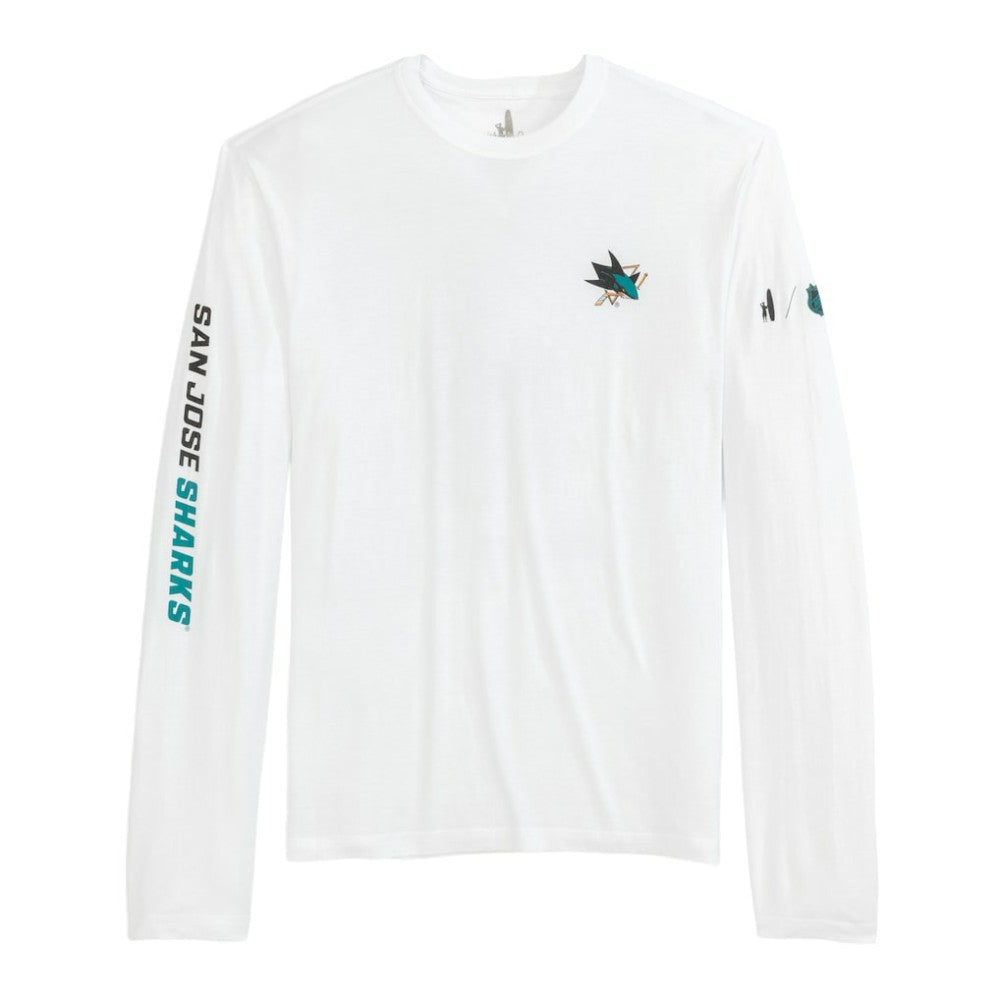 San Jose Sharks johnnie-O Adam Long Sleeve T-Shirt - White T-shirts