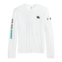 San Jose Sharks johnnie-O Adam Long Sleeve T-Shirt - White T-shirts