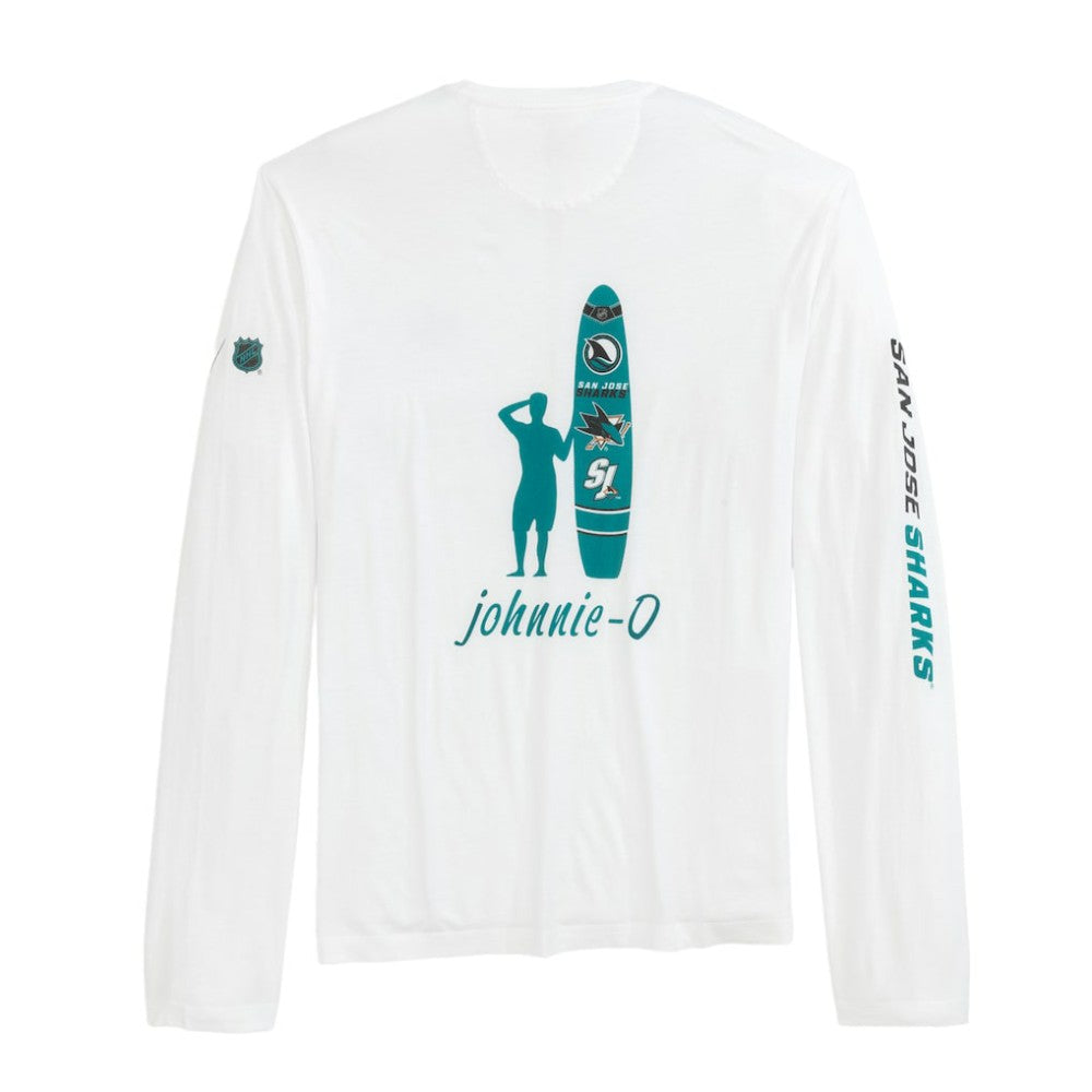 San Jose Sharks johnnie-O Adam Long Sleeve T-Shirt - White T-shirts