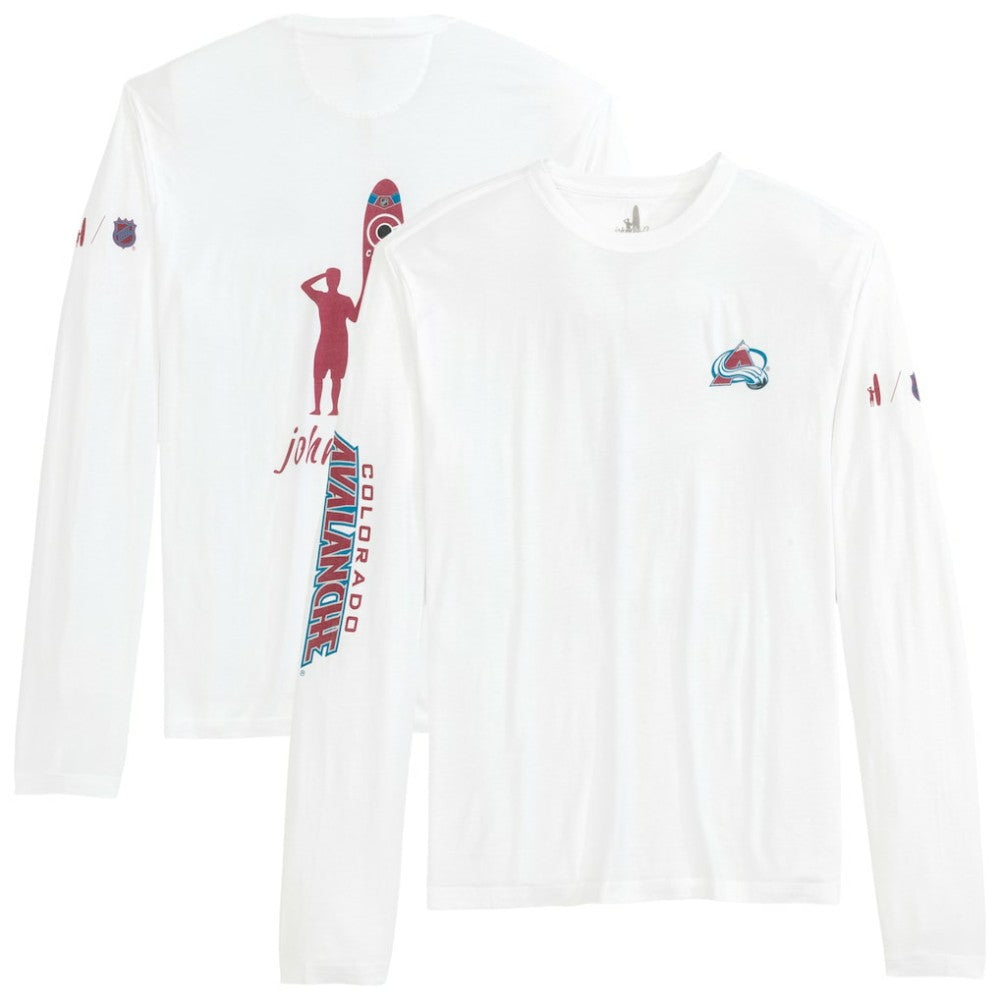 Colorado Avalanche johnnie-O Adam Long Sleeve T-Shirt - White T-shirts