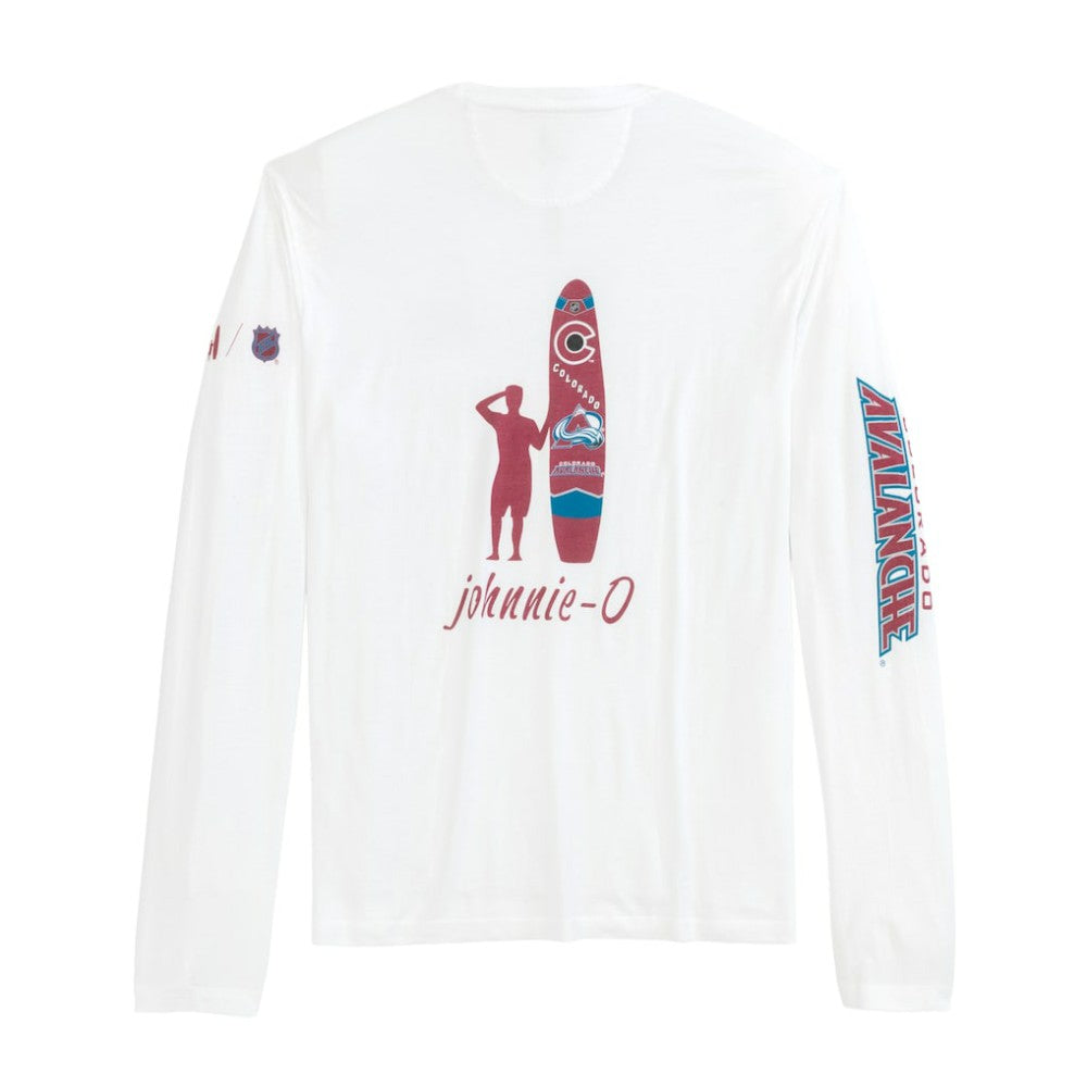Colorado Avalanche johnnie-O Adam Long Sleeve T-Shirt - White T-shirts