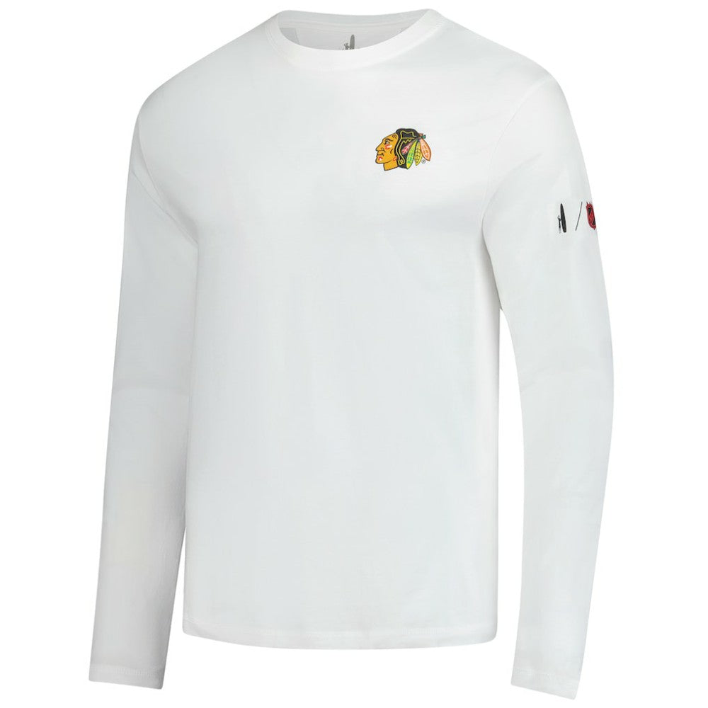 Chicago Blackhawks johnnie-O Adam Long Sleeve T-Shirt - White T-shirts
