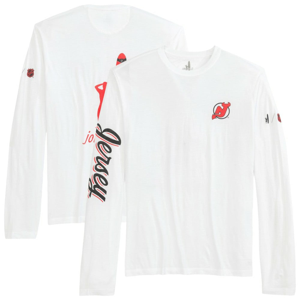 New Jersey Devils johnnie-O Adam Long Sleeve T-Shirt - White T-shirts