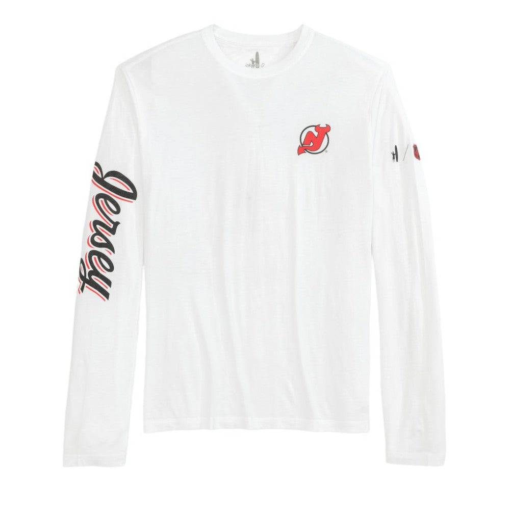 New Jersey Devils johnnie-O Adam Long Sleeve T-Shirt - White T-shirts