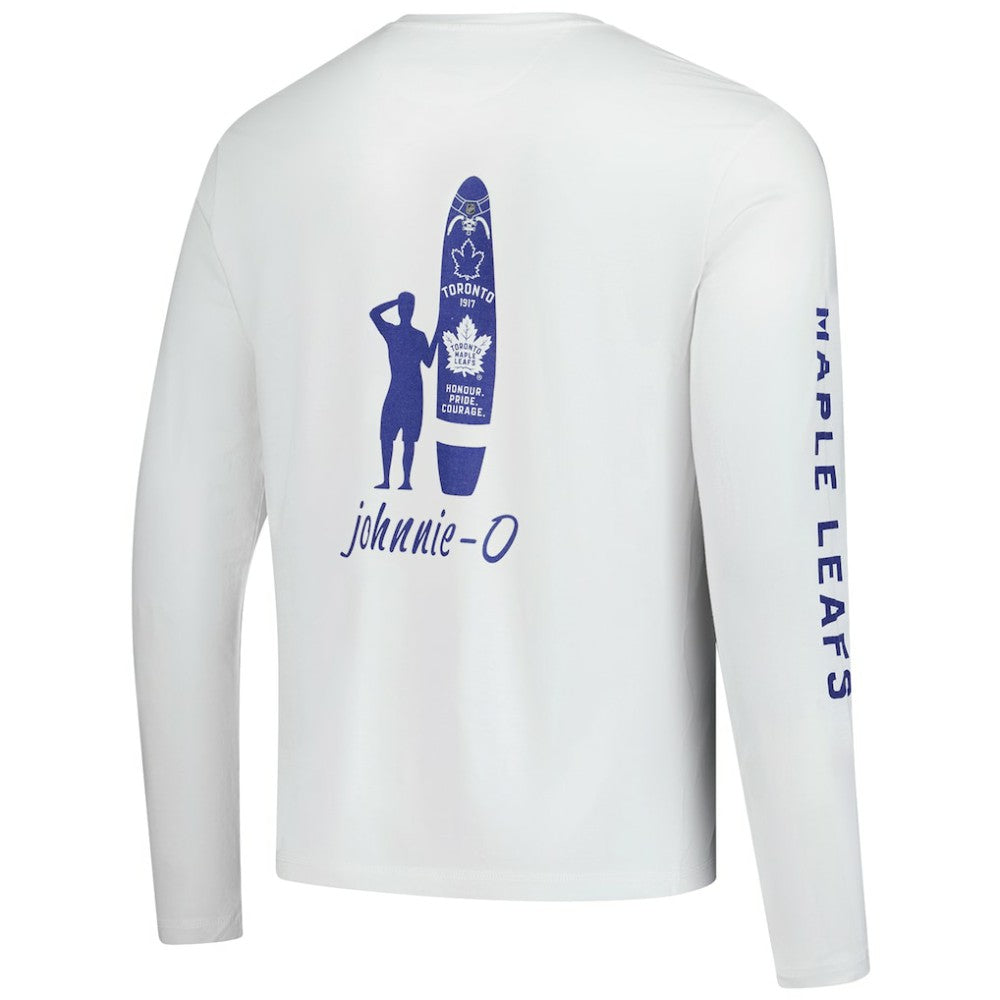 Toronto Maple Leafs johnnie-O Adam Long Sleeve T-Shirt - White T-shirts