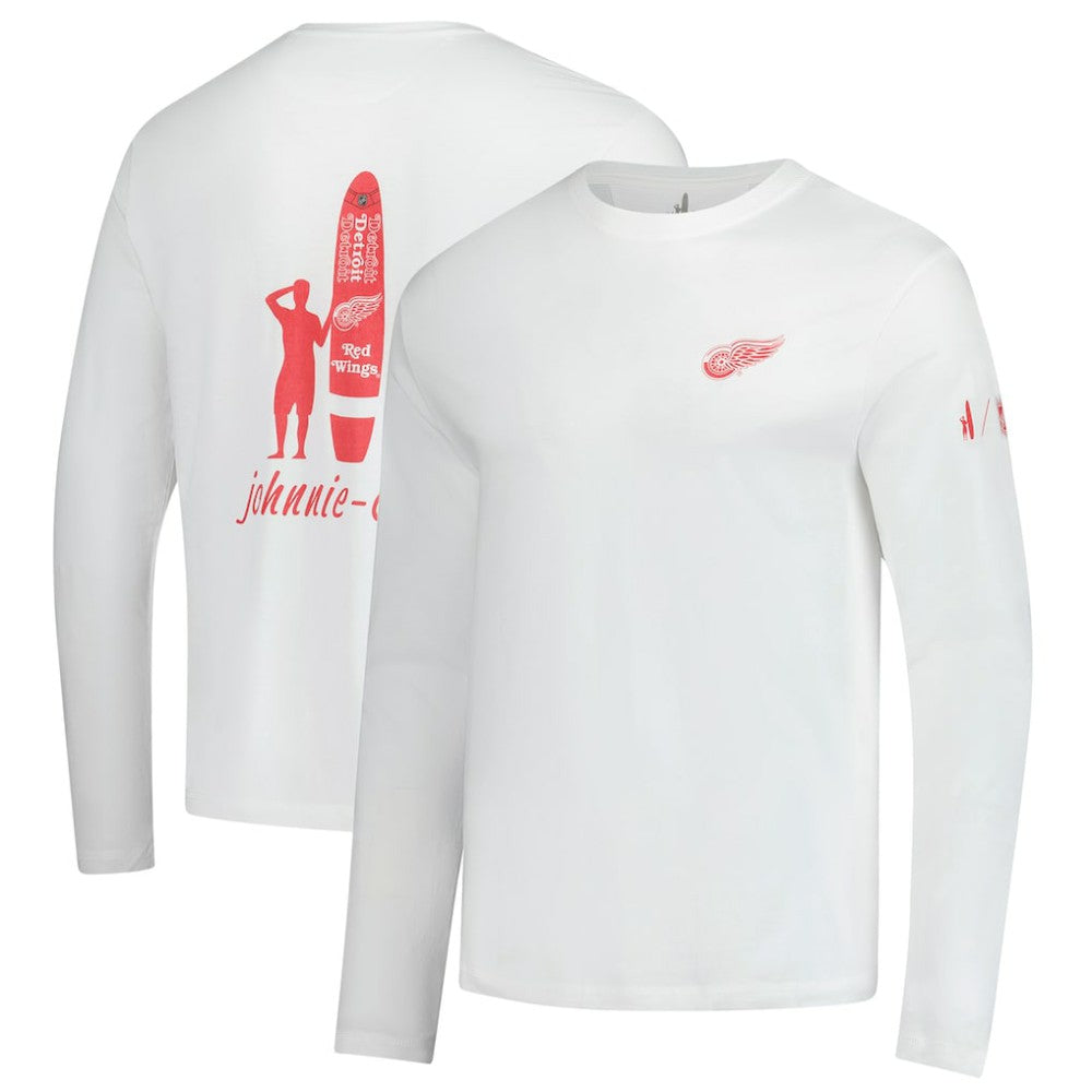 Detroit Red Wings johnnie-O Adam Long Sleeve T-Shirt - White T-shirts